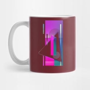 Geometric pop pink art deco abstract Mug